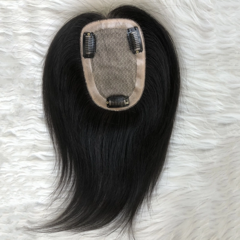 Brazilian human hair silk topper 6*9cm natural scalp for hair loss YR0059